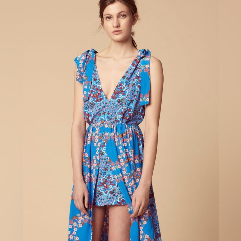Sandro Blue Floral Dress